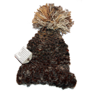 Mixed Brown Bobble Hat